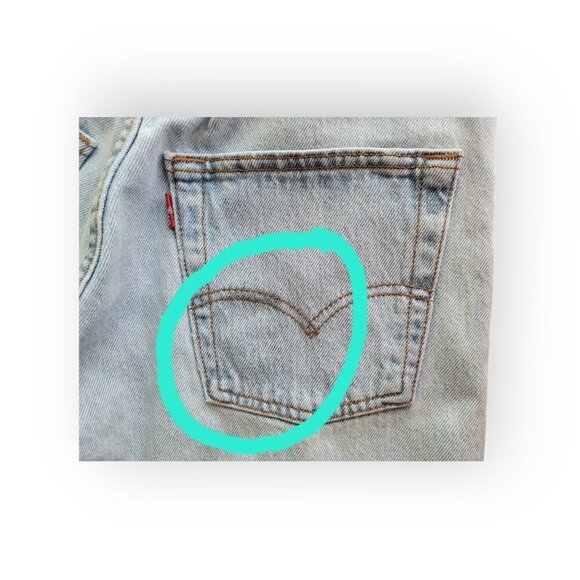 Upcycled Vintage Levi's Patch Straight Leg Jeans XS - Picture 15 of 16